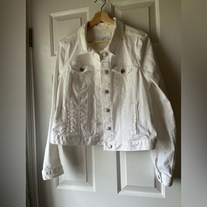 Loft white denim jacket